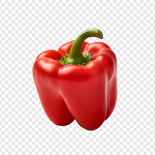 PSD gratuito fotografía macro de un pimiento de pimentón aislado sobre un fondo transparente