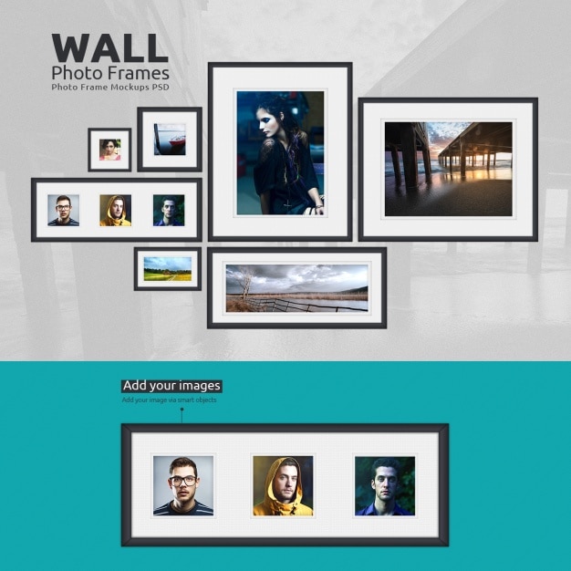 Gratis PSD fotolijsten mock up design