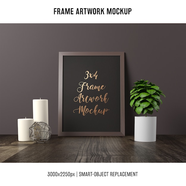 Gratis PSD frame artwork mock up