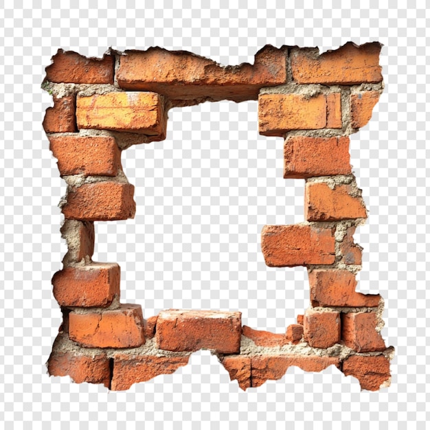 Frame di parete di mattoni rotti con una consistenza grunge