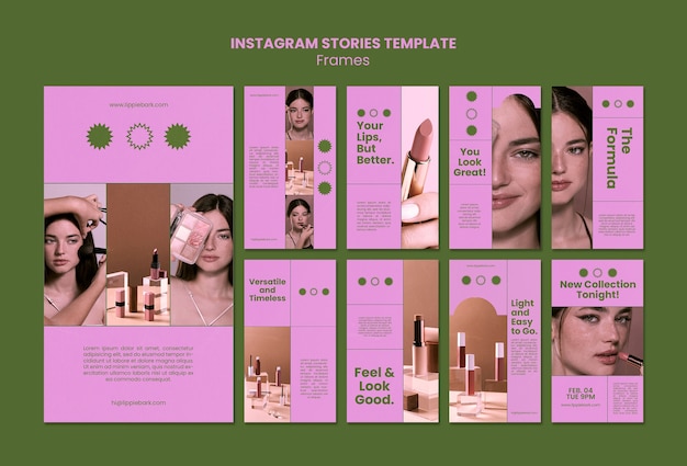 Gratis PSD frames instagram verhalen sjabloonontwerp