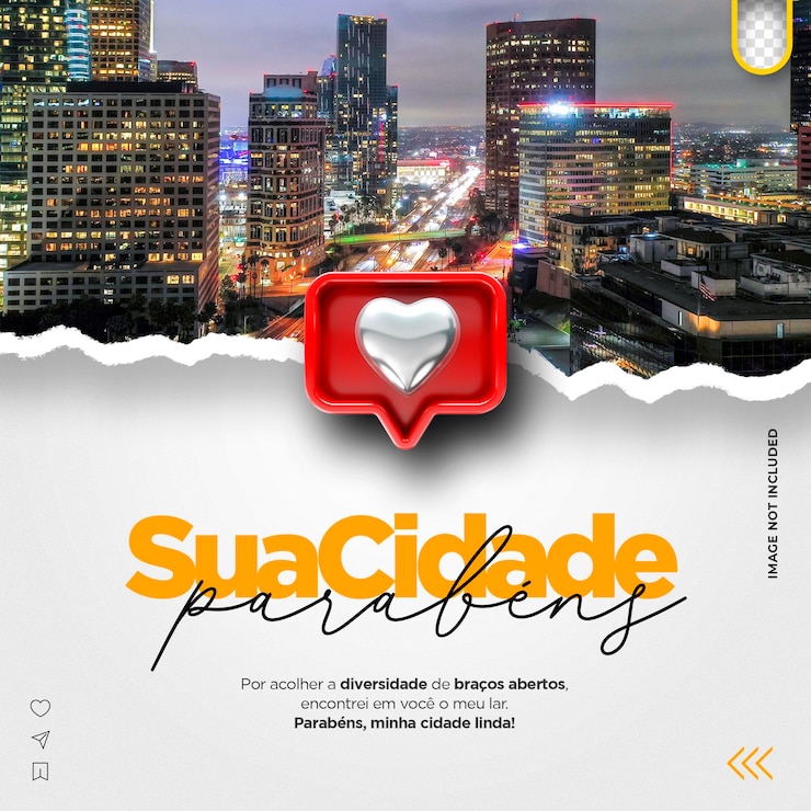 PSD Gratis free psd post template social media design for city anniversary aniversario da cidade
