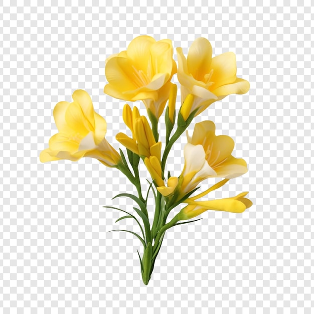 Gratis PSD freesia bloem geïsoleerd op transparante achtergrond