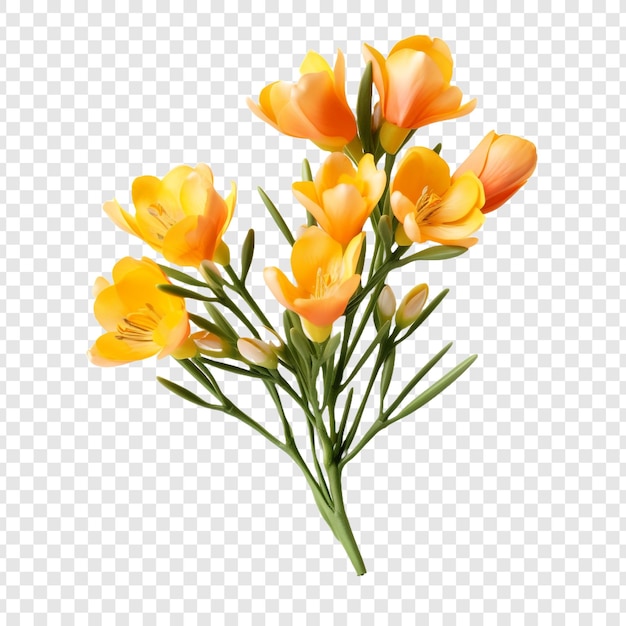 Freesia bloem png geïsoleerd op transparante achtergrond