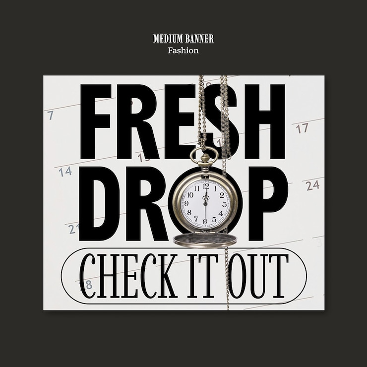 PSD Gratis fresh drop - fashion banner