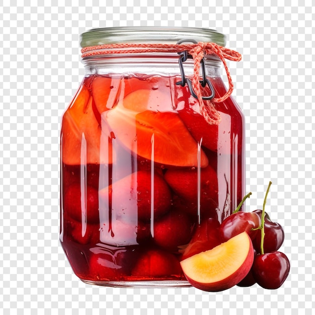 Gratis PSD fruit preserves jar fles geïsoleerd op transparante achtergrond