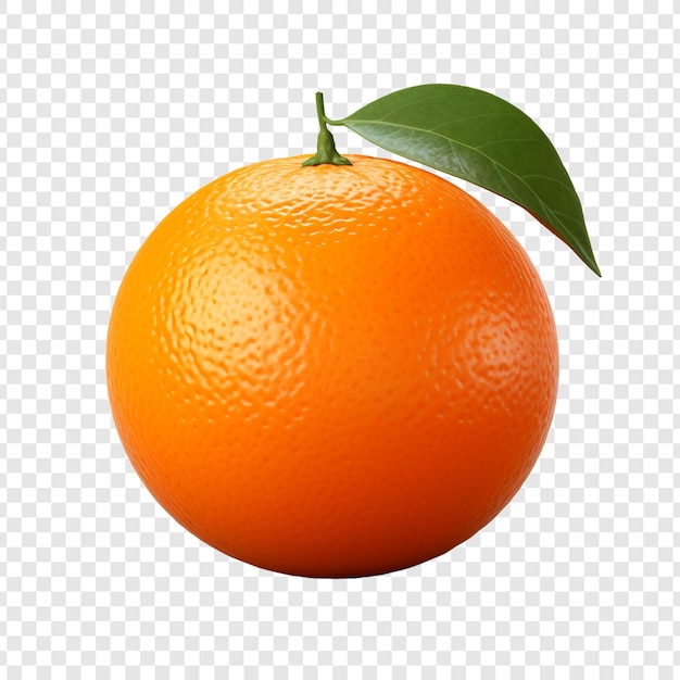 Fruto de naranja aislado sobre un fondo transparente