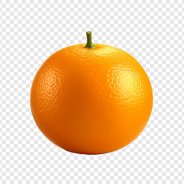 Fruto de naranja aislado sobre un fondo transparente