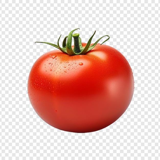 Fruto de tomate aislado sobre un fondo transparente
