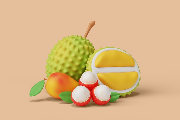 PSD gratuito frutta sullo sfondo della natura morta