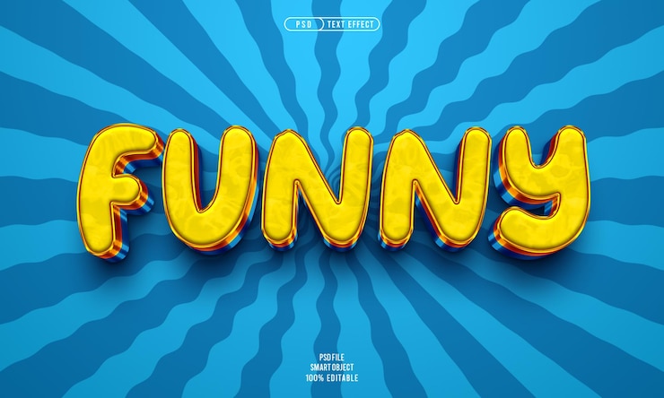 PSD Gratis funny 3d editable text effect