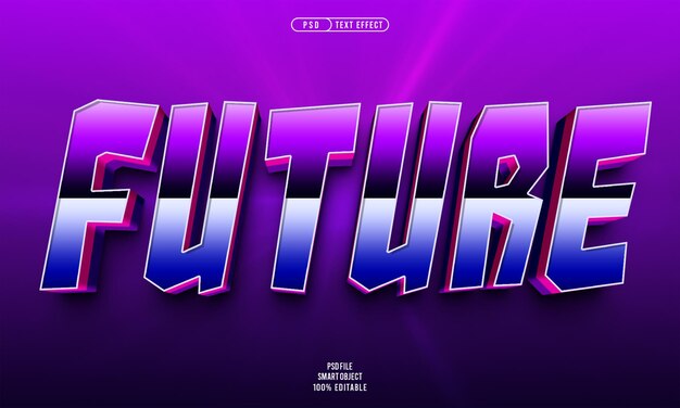 Futuro efecto de texto editable en 3D