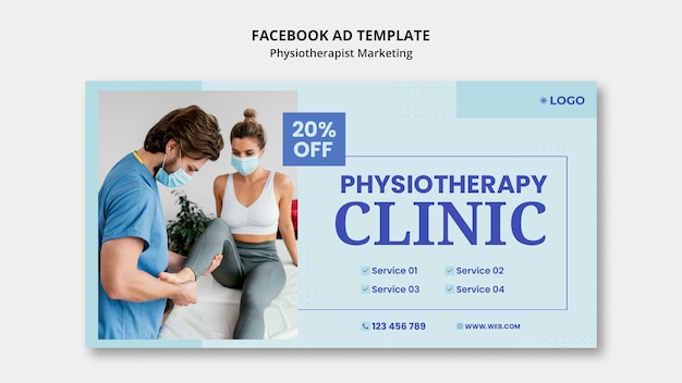 Gratis PSD fysiotherapeut marketing facebook-sjabloon