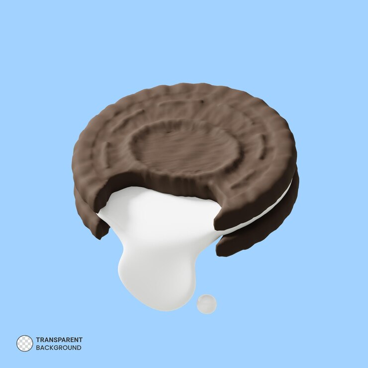 PSD gratuito galleta de chocolate icono aislado 3d render ilustración