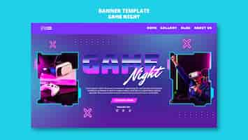 Gratis PSD game night sjabloonontwerp