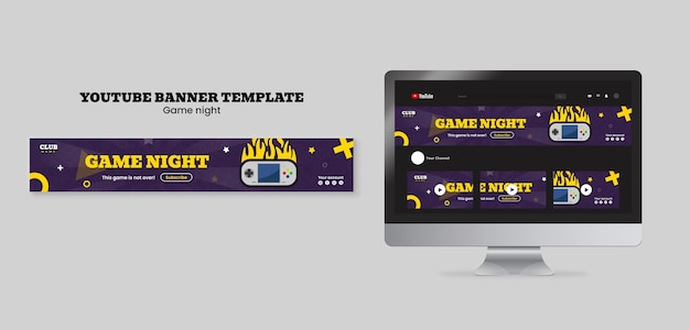 Gratis PSD game night sjabloonontwerp