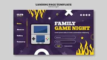 Gratis PSD game night sjabloonontwerp