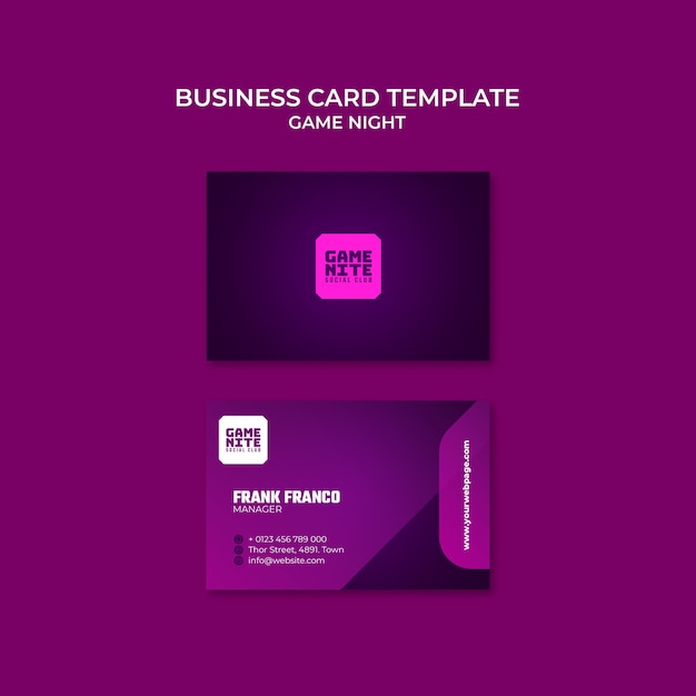 Gratis PSD game night sjabloonontwerp