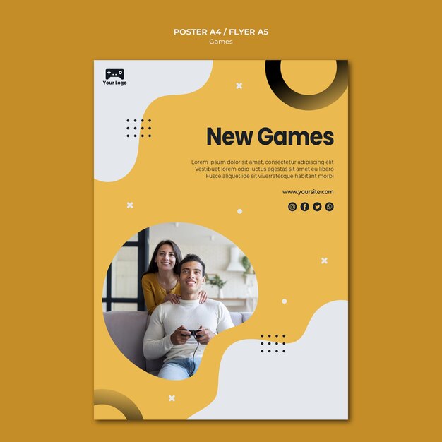 Games poster sjabloon stijl