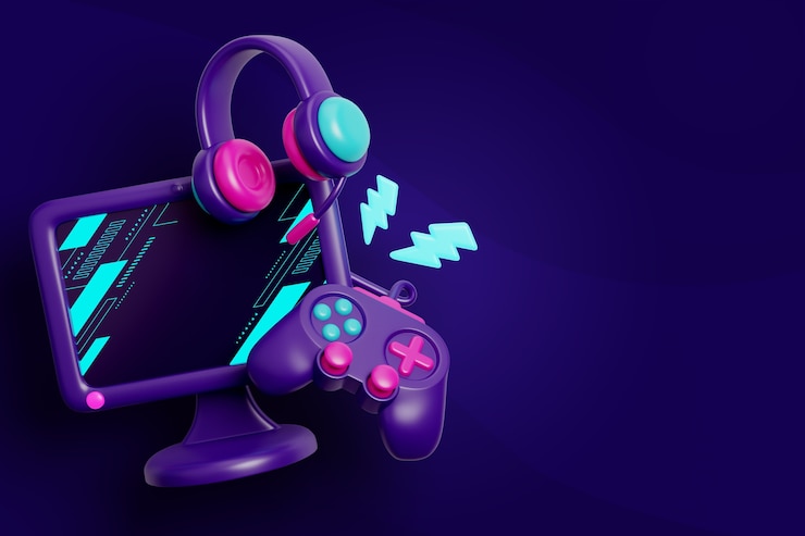 PSD Gratis gaming blank banner background