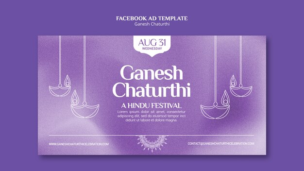 Ganesh chaturthi promosjabloon voor sociale media