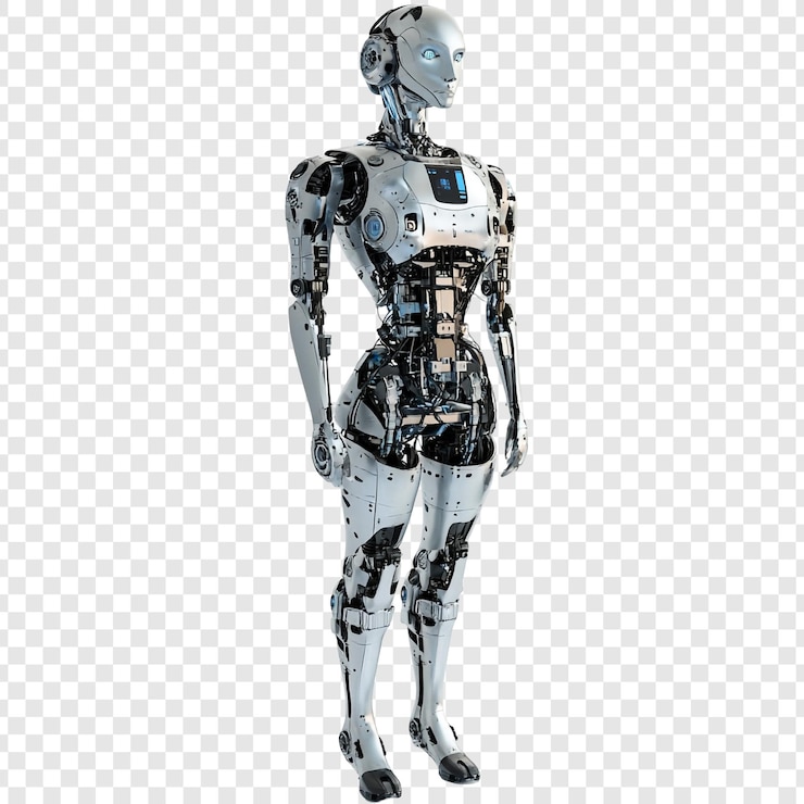 Gratis PSD geavanceerde vrouwelijke robot een glimp in futuristische technologie