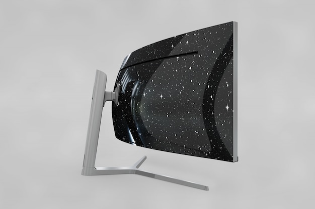 Gebogen tv mockup