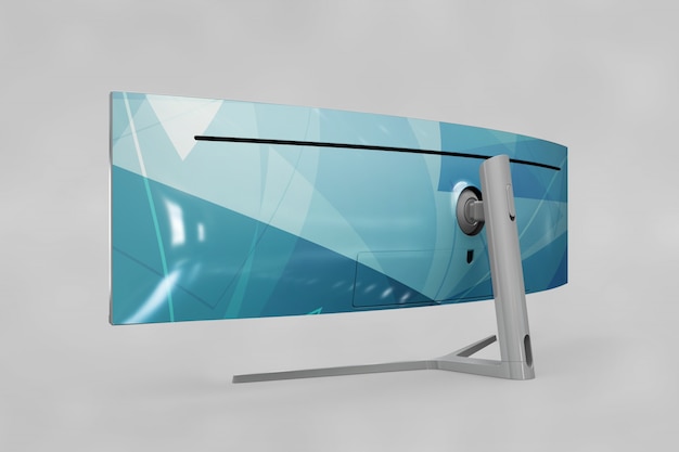 Gebogen tv mockup