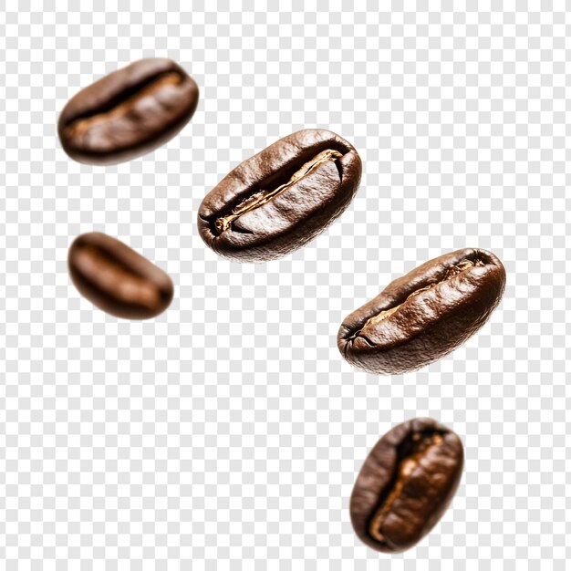 Gebraden koffiebonen vallen sierlijk