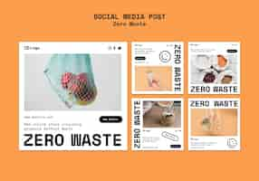 Gratis PSD geen afval ontwerpsjabloon social media post