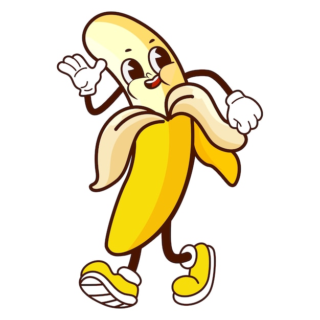 Geïsoleerd bananenkarakter