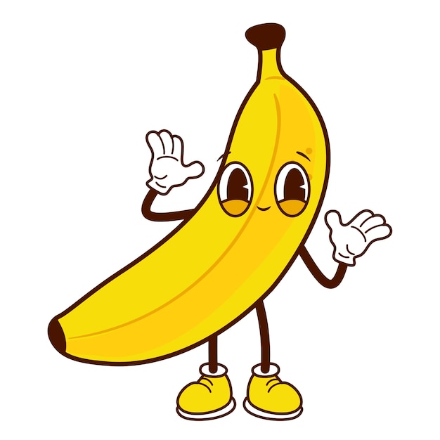 Geïsoleerd bananenkarakter