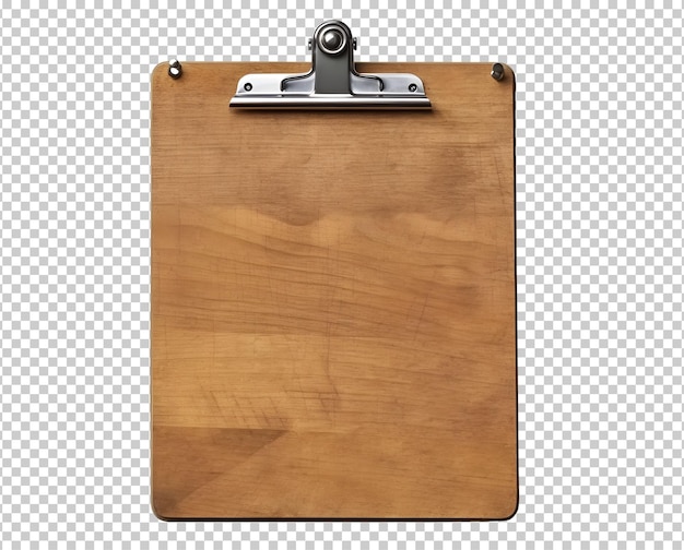 Gratis PSD geïsoleerd bruin houten klembord