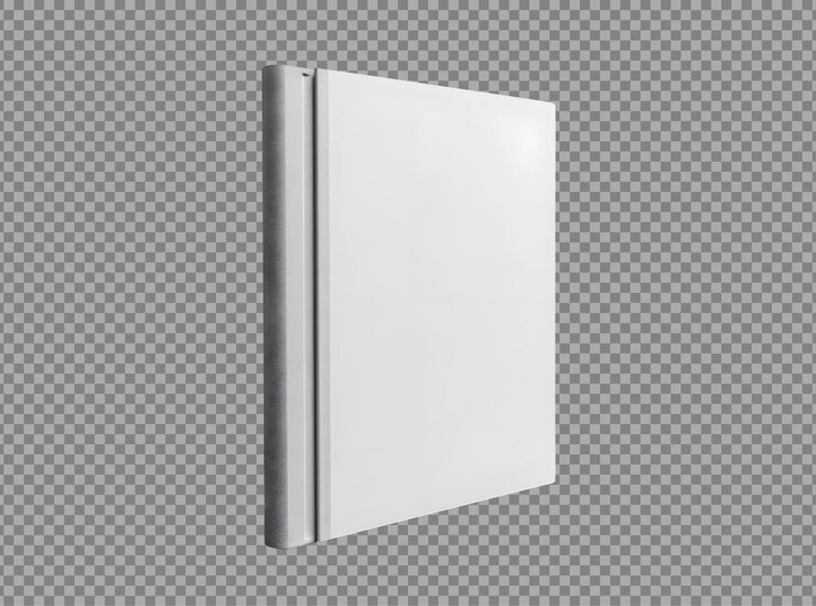 Gratis PSD geïsoleerd wit boek voorbladsjabloon
