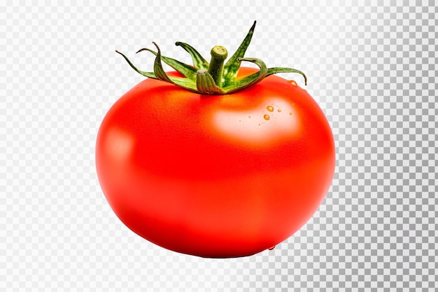 Gratis PSD geïsoleerde rode verse tomaat op een transparante achtergrond