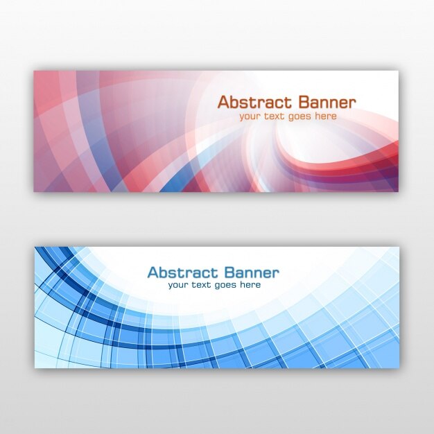 Gratis PSD gekleurde banners instellen