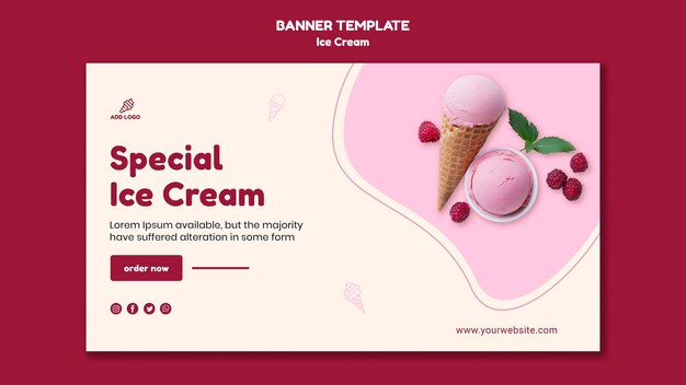 Gelateria modello banner