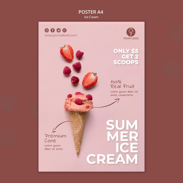 Gelateria modello poster