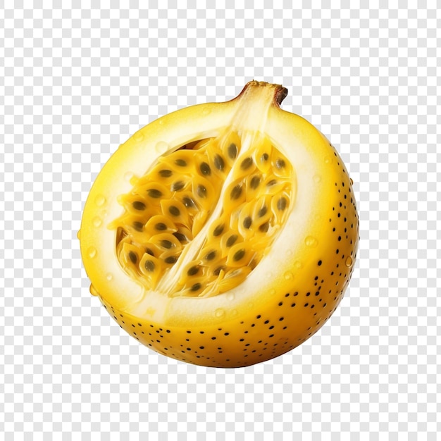 Gratis PSD gele granadilla-vruchten geïsoleerd op transparante achtergrond