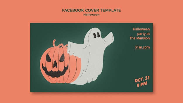 Gelukkig halloween spook facebook omslag