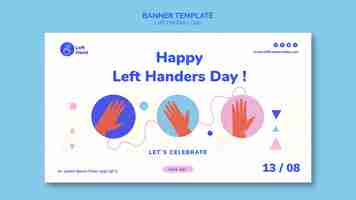 Gratis PSD gelukkig linkerhanders dag sjabloon voor spandoek