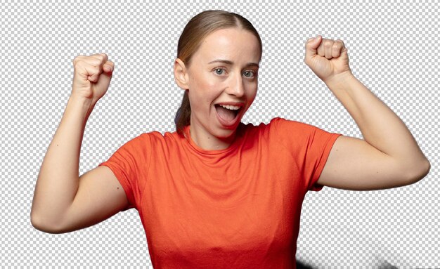 gelukkig voelen tevreden en krachtig buigen fit en gespierde biceps zien er sterk uit na de sportschool