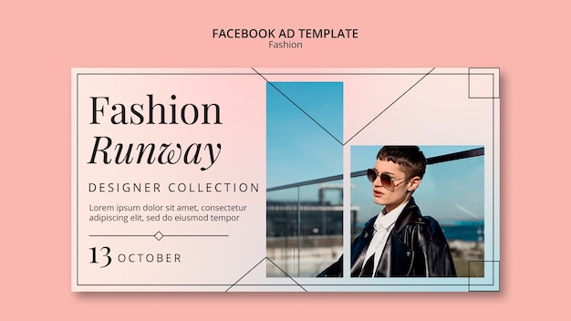 Gratis PSD geometrische mode facebook-sjabloon