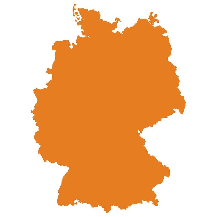 PSD Gratis germany map isolated