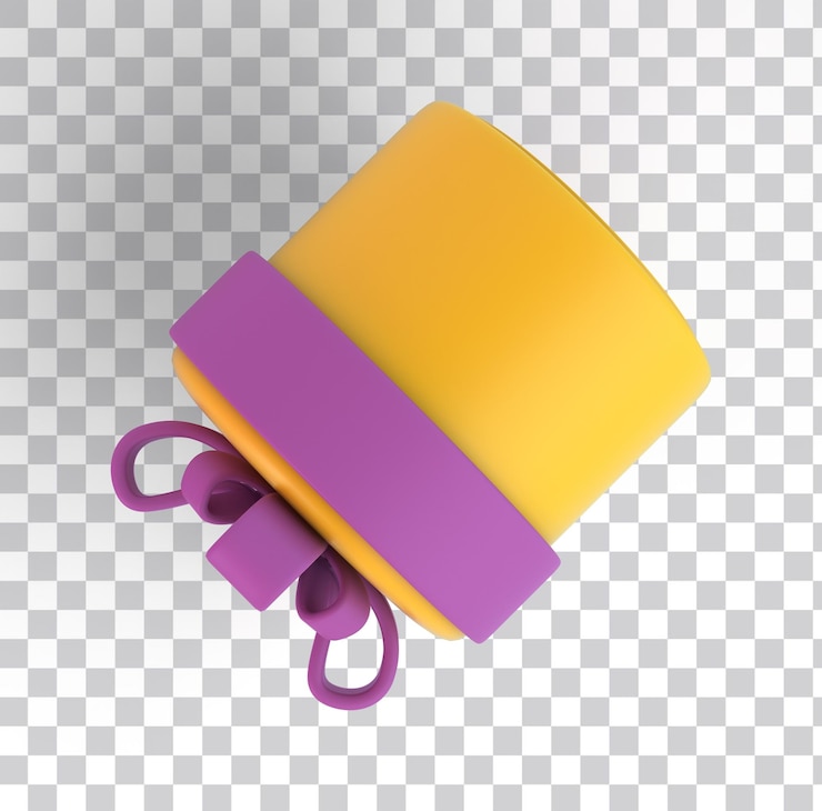 Gratis PSD geschenkdoos bovenaanzicht