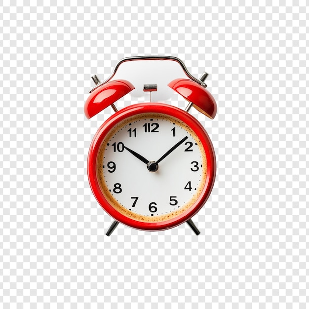 Gestión del tiempo y puntualidad del despertador rojo clásico