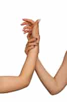 PSD gratuito gestos con las manos que representan la amistad entre personas.