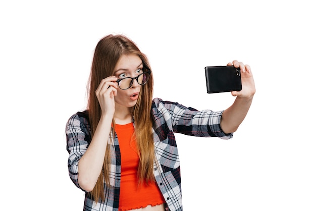 Gesturing espressivo della donna