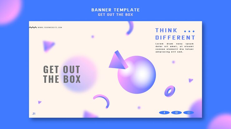 PSD Gratis get out the box concept banner template