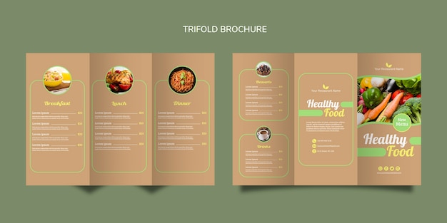 Gratis PSD gezonde tweevoudige brochure